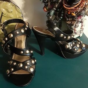 Shoes - LAX Brazen Sexy Studded Strapped Heels Shoes - LAX Brazen Sexy Studded Strapped Heels